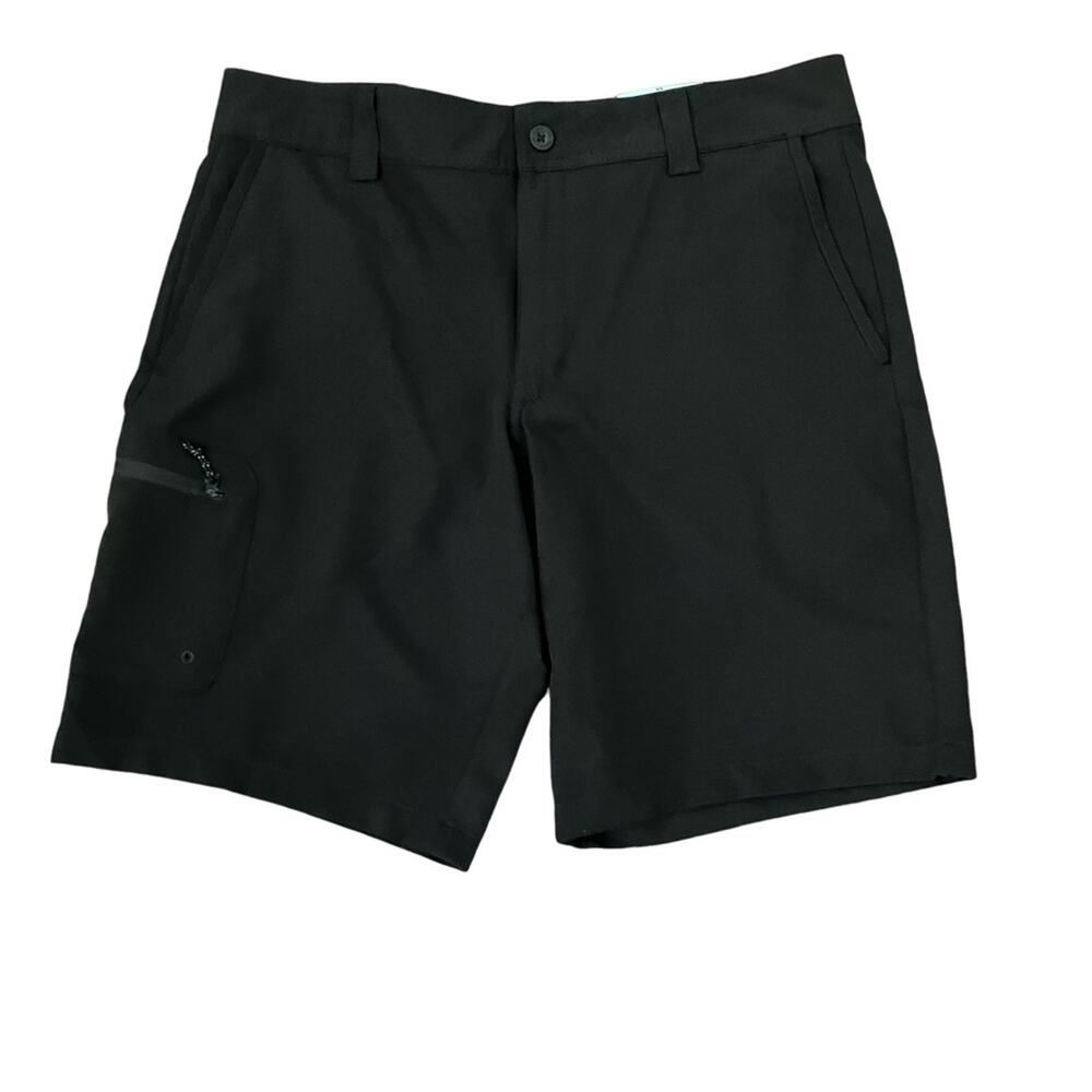 Magellan Outdoors Black Men's Flat Front Shorts 34